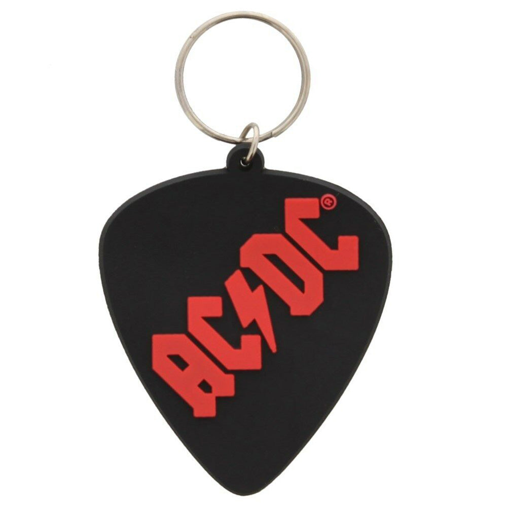 AC/DC エーシーディーシー PLECTRUM ラバー・キーリング キーホルダー 公式 オフィシャル