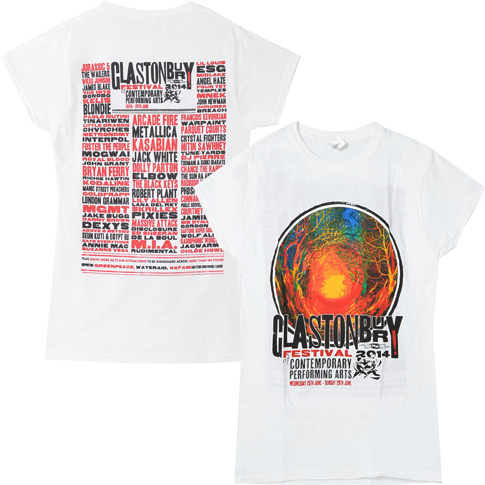 フェス公式Tシャツ GLASTONBURY - FESTIVAL 2014 （超レア） / バックプリントあり