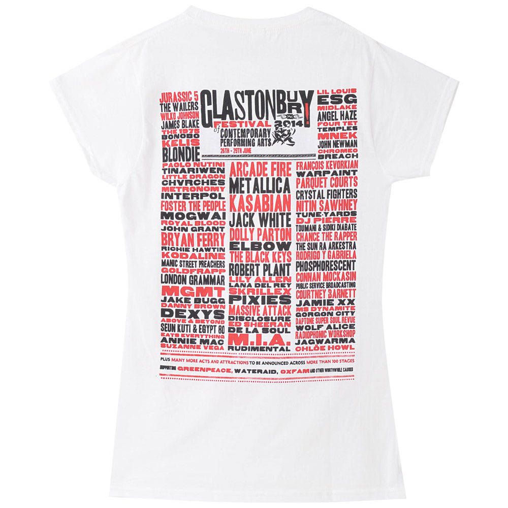 
                  
                    フェス公式Tシャツ GLASTONBURY グラストンベリー - FESTIVAL 2014 （超レア） / バックプリントあり / Tシャツ / レディース 【公式 / オフィシャル】
                  
                