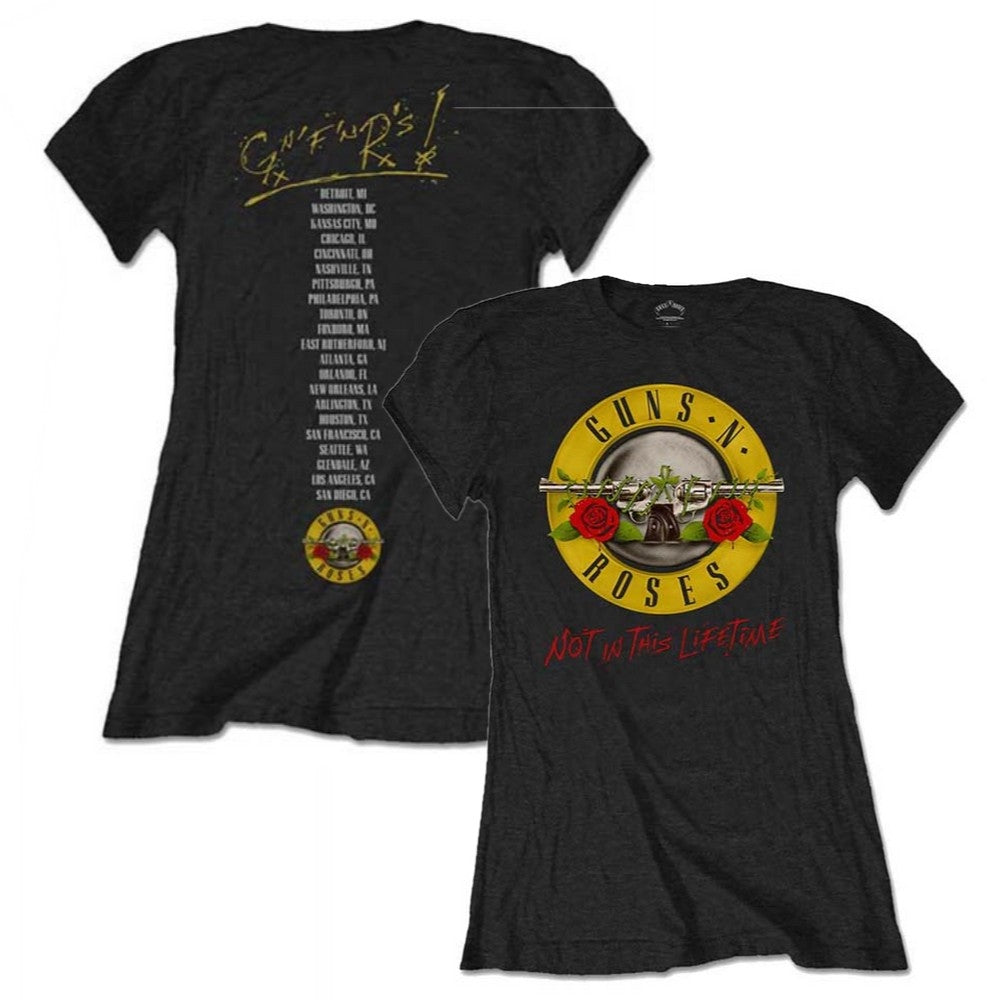 GUNS N ROSES ガンズアンドローゼズ - Not In This Lifetime Tour / バックプリントあり / Tシャツ / レディース 【公式 / オフィシャル】