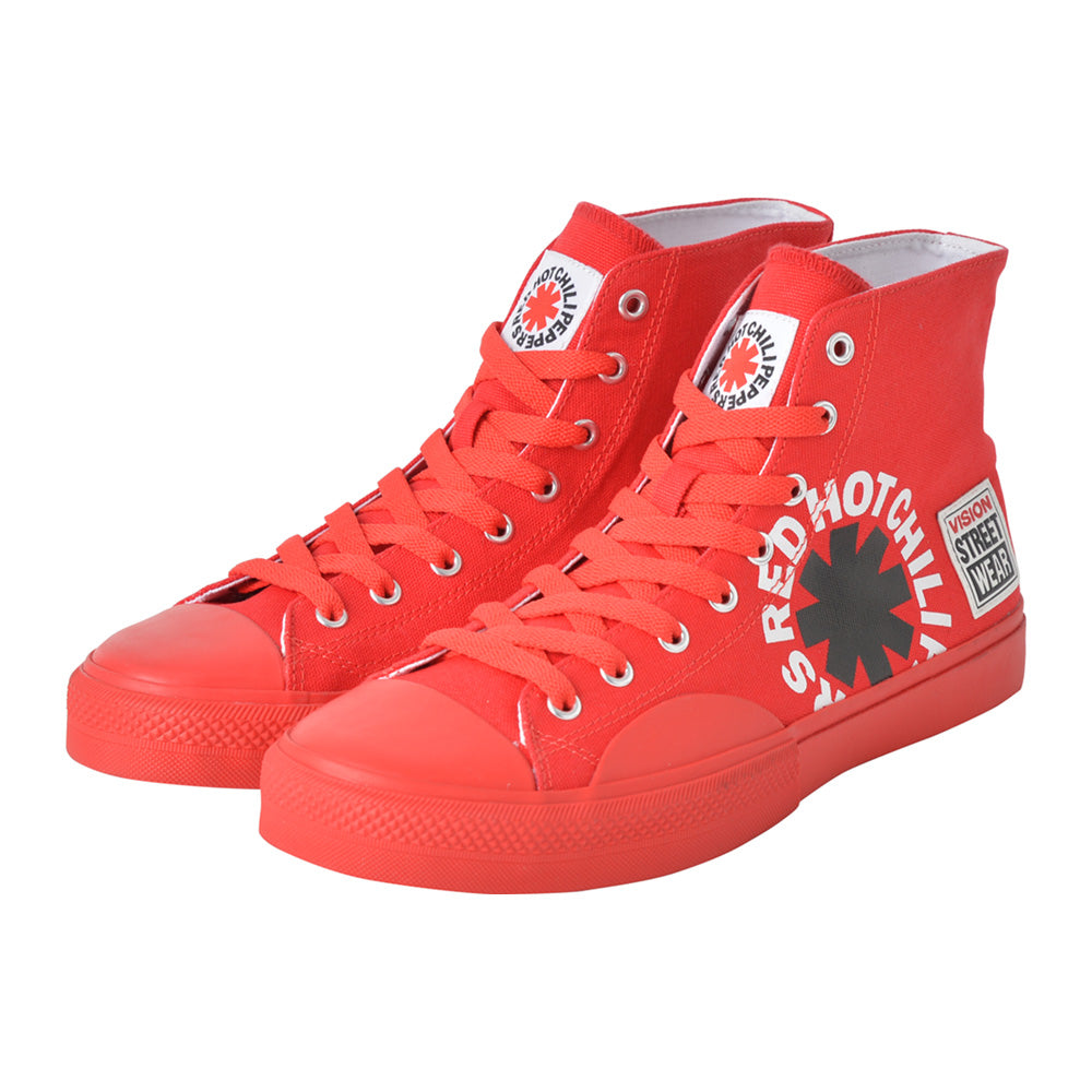 RED HOT CHILI PEPPERS - Canvas HI RHCP Red / VISION STREET WEAR（ブランド）