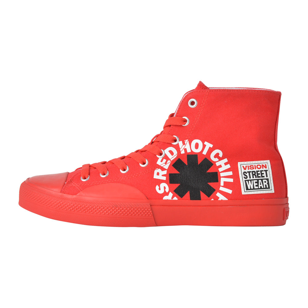 RED HOT CHILI PEPPERS レッドホットチリペッパーズ - Canvas HI RHCP Red / VISION STREET WEAR（ブランド） / スニーカー / レディース 【公式 / オフィシャル】