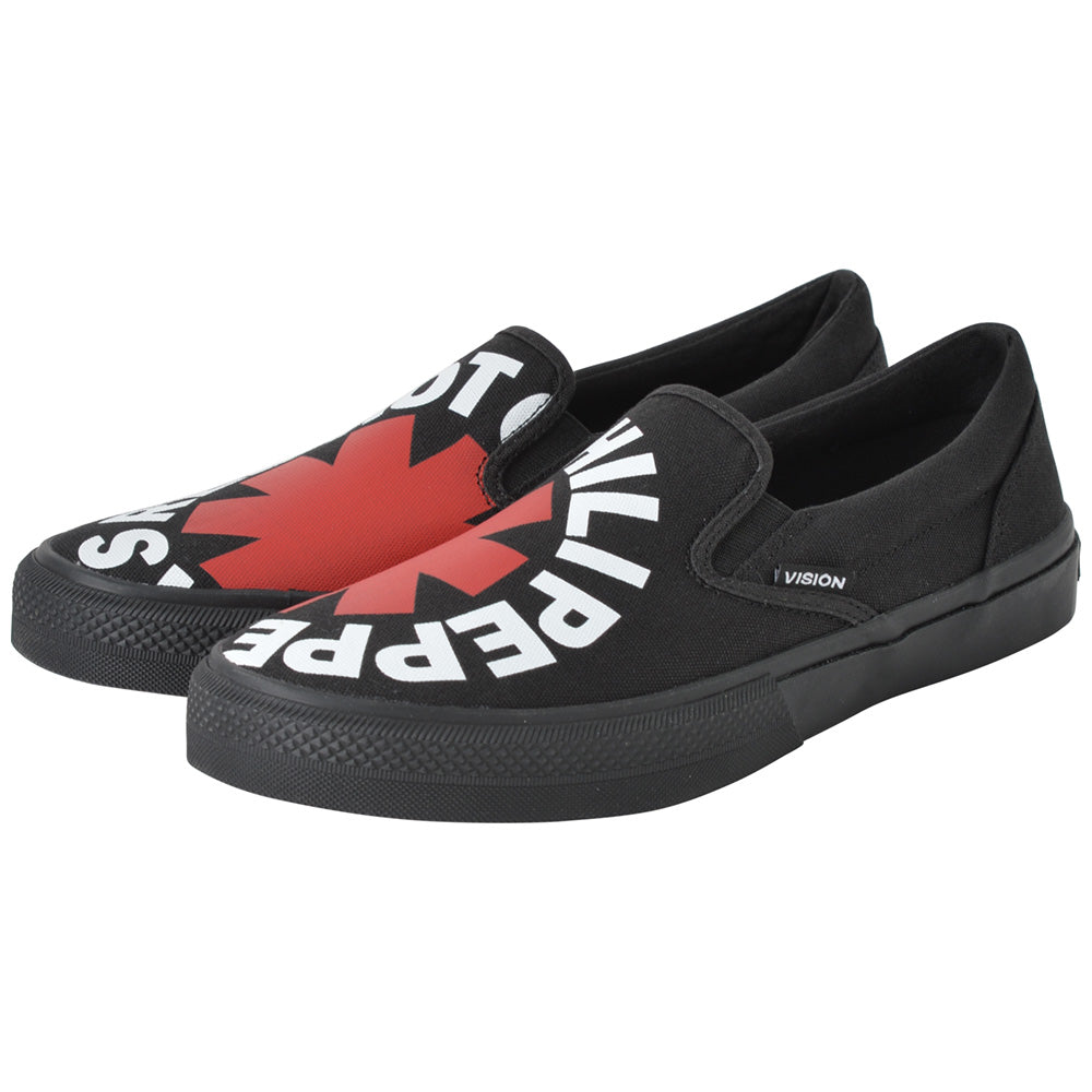 RED HOT CHILI PEPPERS - CANVAS SLIP-ON RHCP Black / VISION STREET WEAR（ブランド）