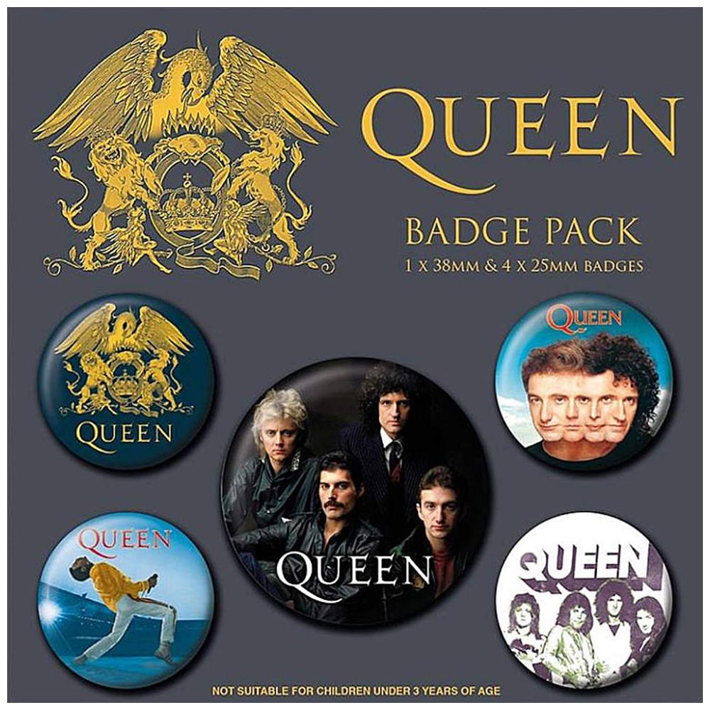 QUEEN クイーン - Official 5 Badge Pack / バッジ 【公式 / オフィシャル】