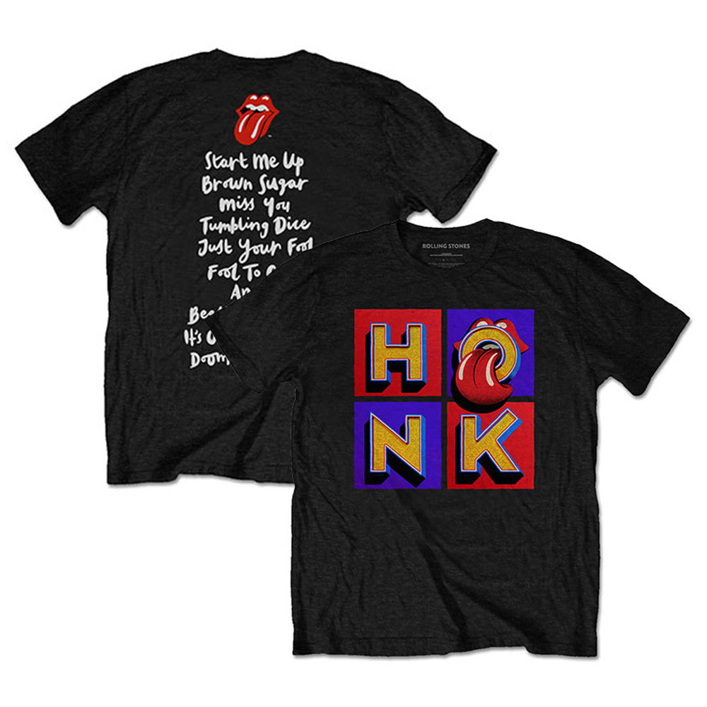 ROLLING STONES ローリングストーンズ (デビュー作 60周年 ) - Honk Album Tracklist / バックプリントあり / Tシャツ / メンズ 【公式 / オフィシャル】