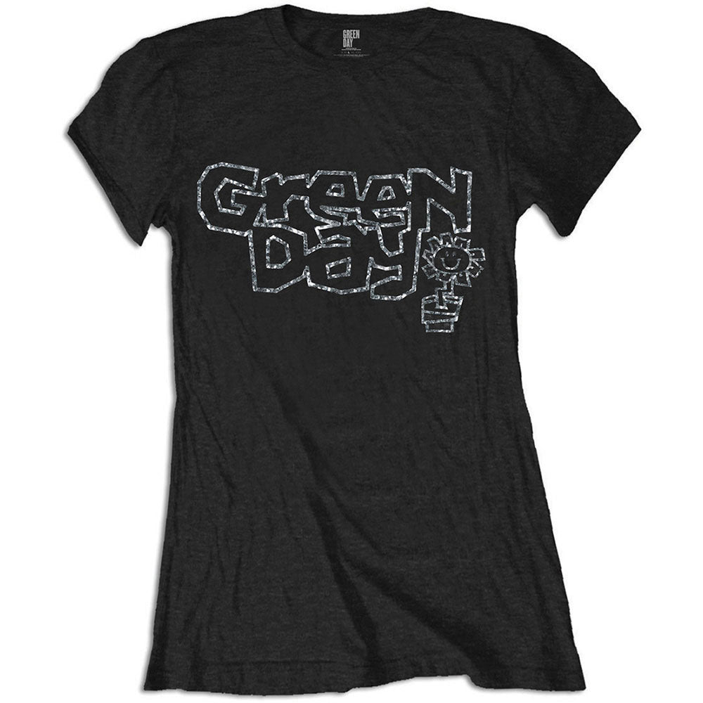 GREEN DAY グリーンデイ (2025年 2月 来日 ) - Flower Pot with Rhinestone Application / Diamante（ブランド） / Tシャツ / レディース 【公式 / オフィシャル】