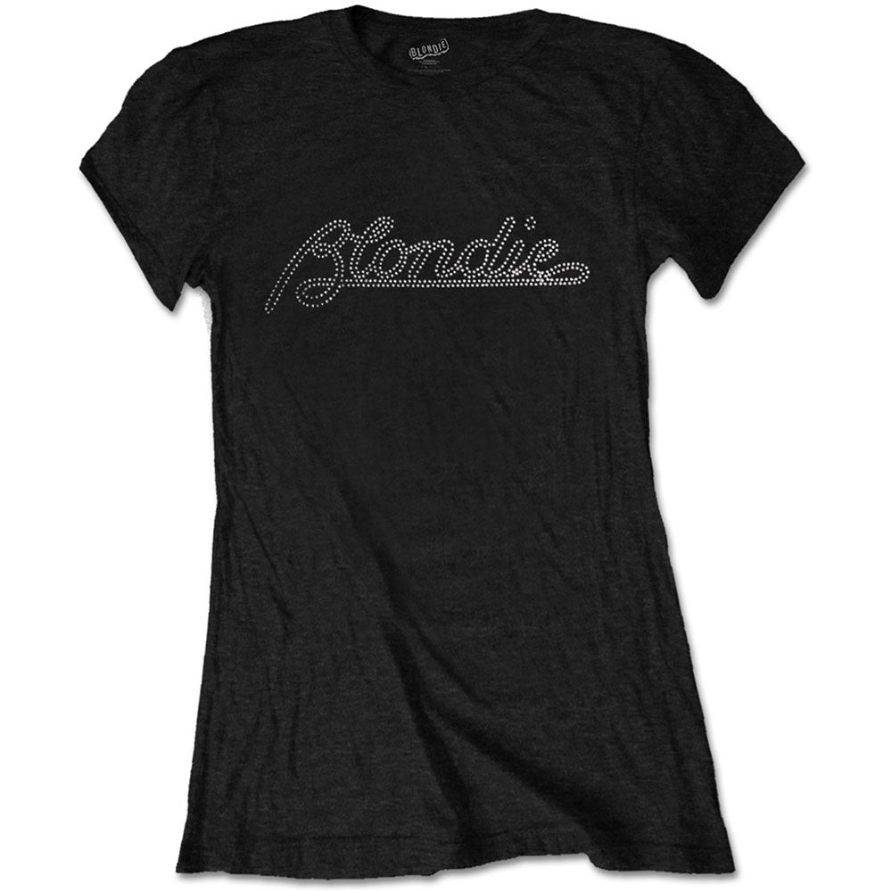 BLONDIE ブロンディ (結成 50周年 ) Logo Diamante（ブランド） Tシャツ レディース 公式 オフィシャル