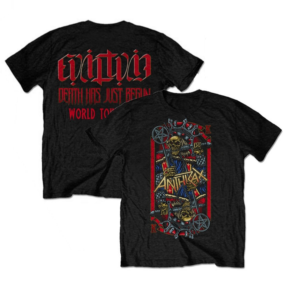 ANTHRAX アンスラックス Evil King World Tour 2018 バックプリントあり Tシャツ メンズ 公式 オフィシャル