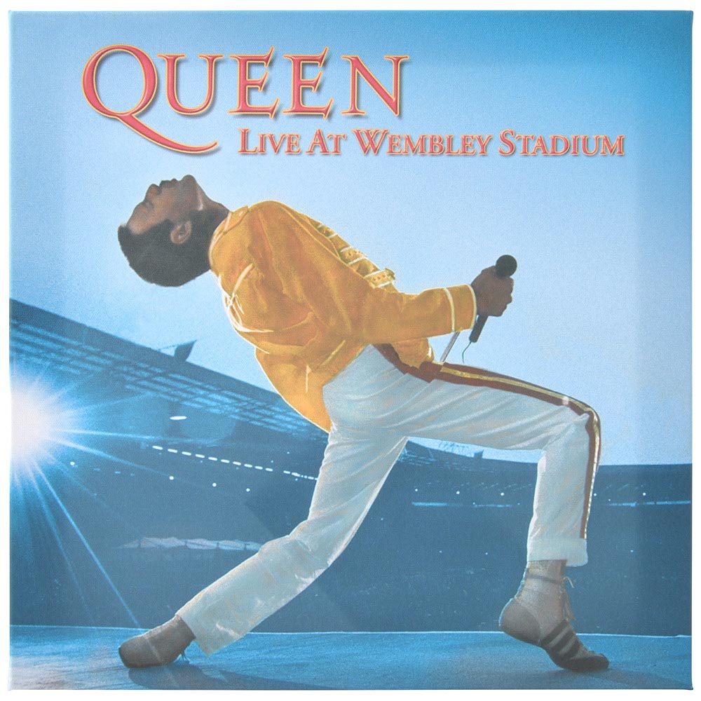 QUEEN クイーン - Live at Wembley Stadium/ キャンバス・プリント木枠（40×40×3.8cm） / インテリア額 【公式 / オフィシャル】