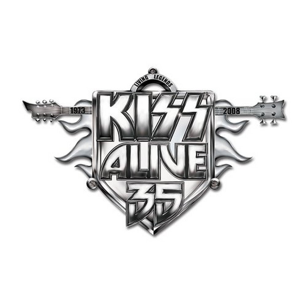 KISS キッス (デビュー 50周年 ) - Alive 35 Tour / バッジ 【公式 / オフィシャル】