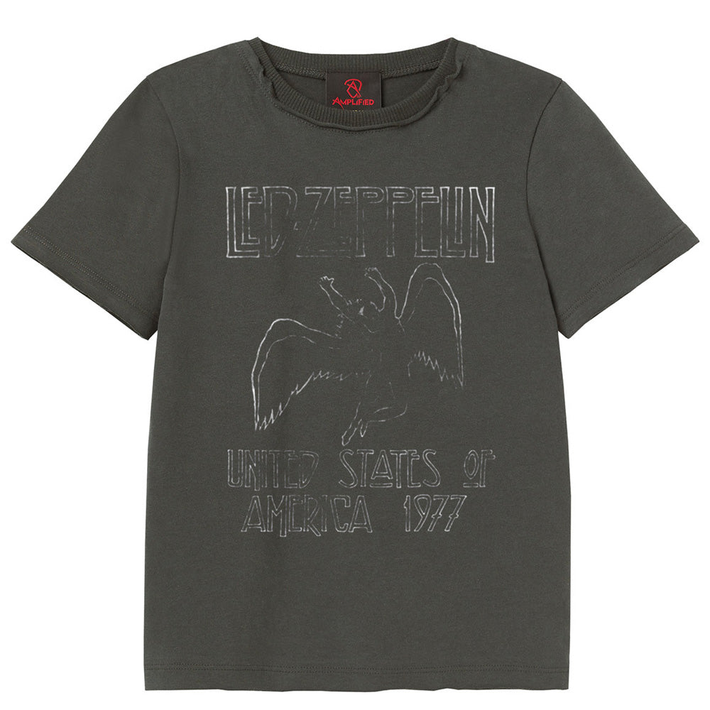 LED ZEPPELIN レッドツェッペリン (映画 公開予定 ) - US 77 Tour / Mini Amps / Amplified（ ブランド ） / Tシャツ / キッズ 【公式 / オフィシャル】