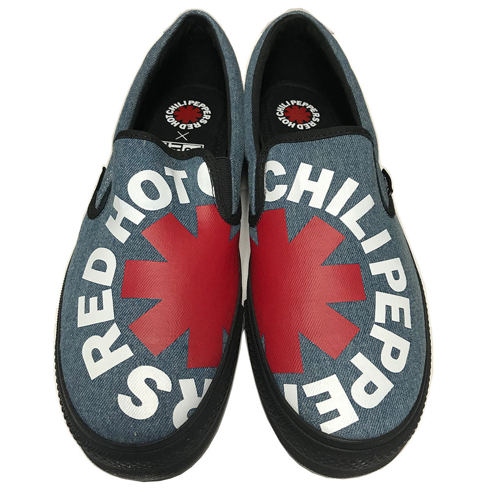 
                  
                    RED HOT CHILI PEPPERS レッドホットチリペッパーズ - CANVAS SLIP-ON RHCP DENIM / VISION STREET WEAR（ブランド） / スニーカー / レディース 【公式 / オフィシャル】
                  
                