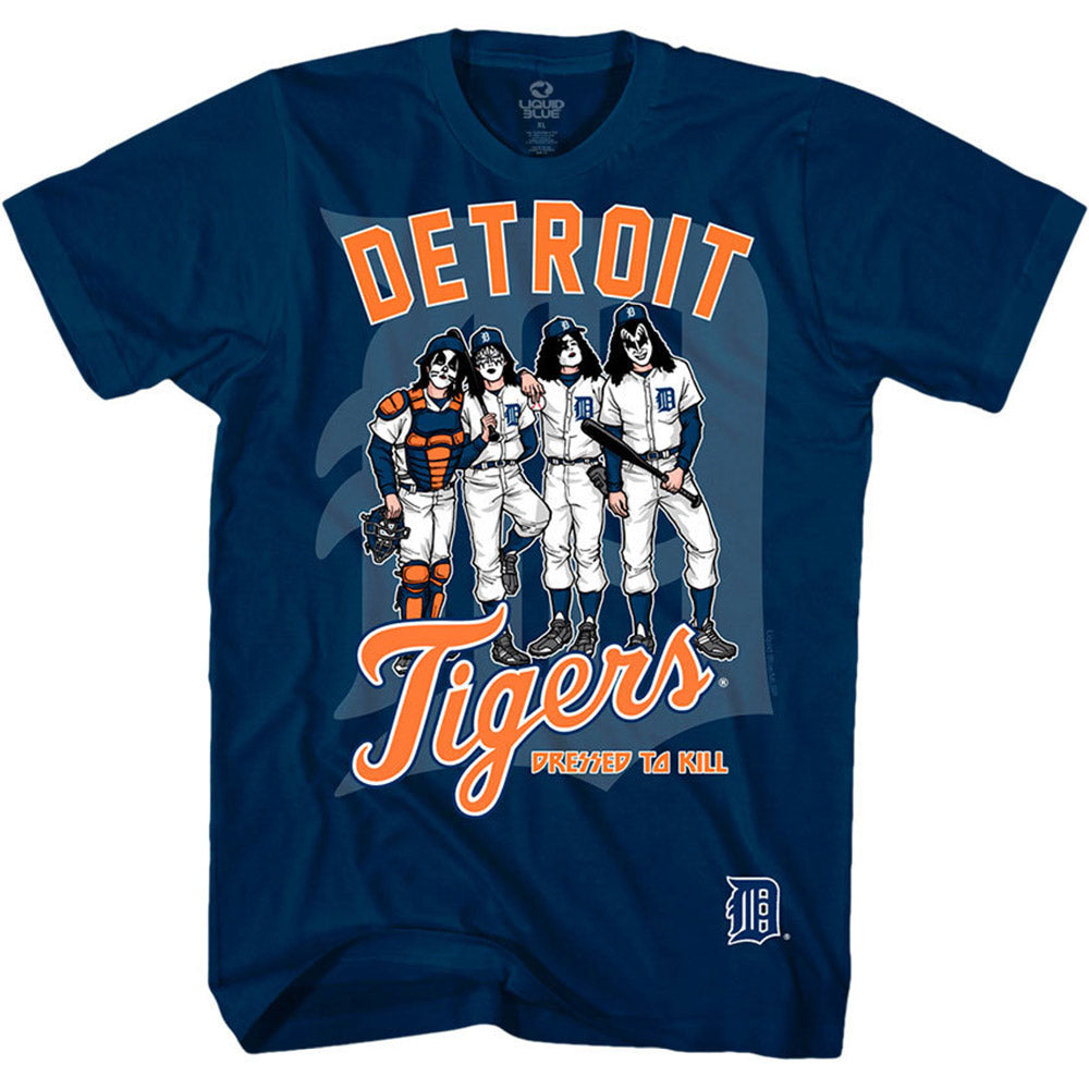 KISS キッス (デビュー 50周年 ) - Detroit Tigers Dressed to Kill / Tシャツ / メンズ 【公式 / オフィシャル】