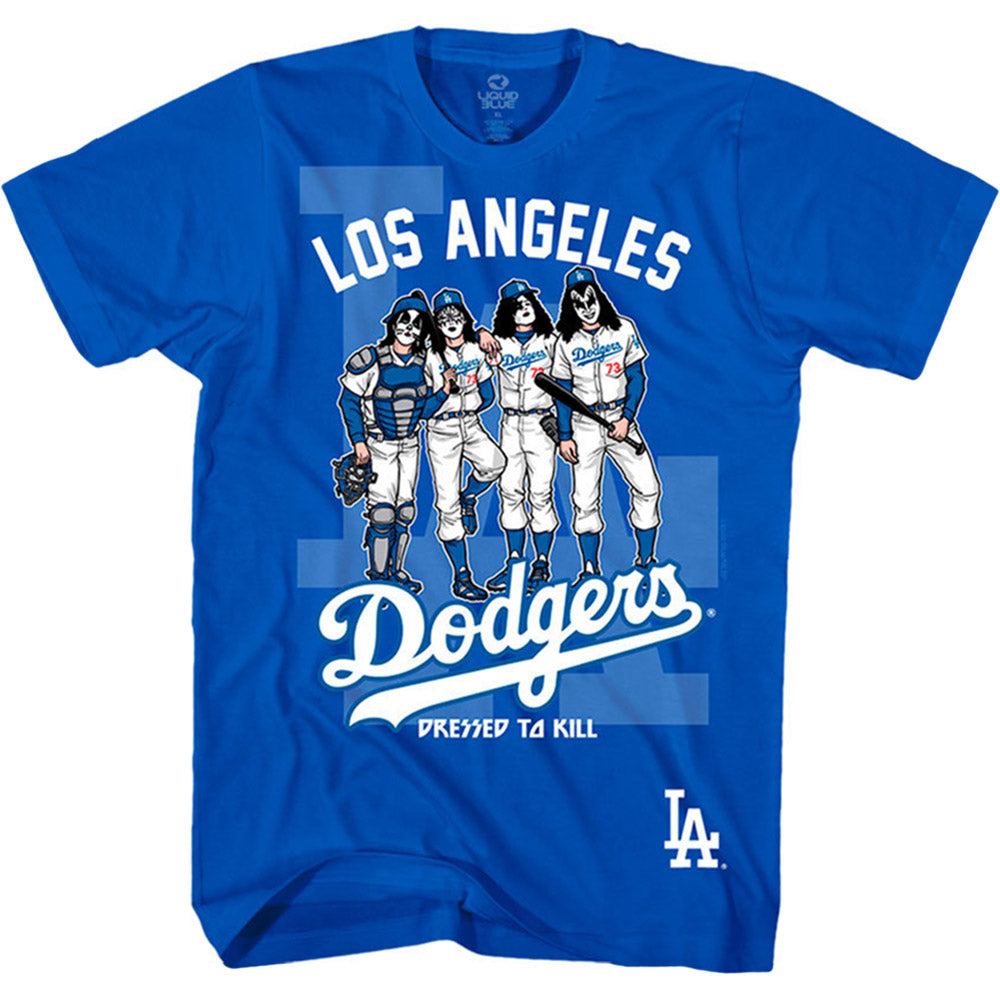 KISS キッス (デビュー 50周年 ) - Los Angeles Dodgers Dressed to Kill / Tシャツ / メンズ 【公式 / オフィシャル】