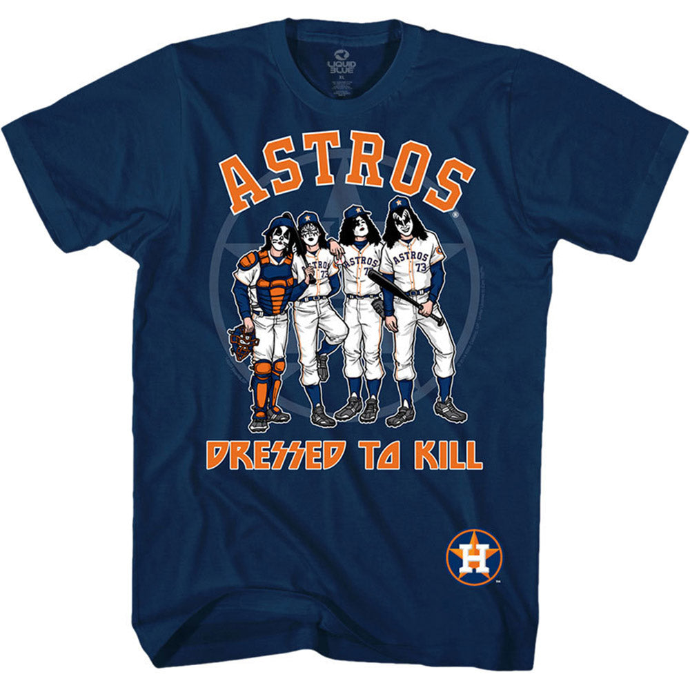 KISS キッス (デビュー 50周年 ) - Houston Astros Dressed to Kill / Tシャツ / メンズ 【公式 / オフィシャル】