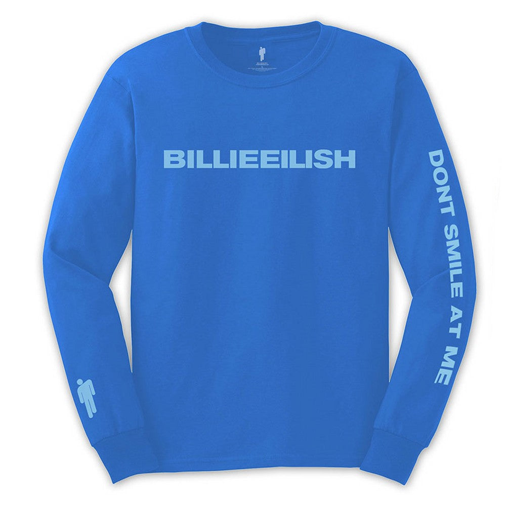 BILLIE EILISH ビリーアイリッシュ (新作 発売 ) Smile アームプリントあり 長袖 Tシャツ 公式 オフィシャル