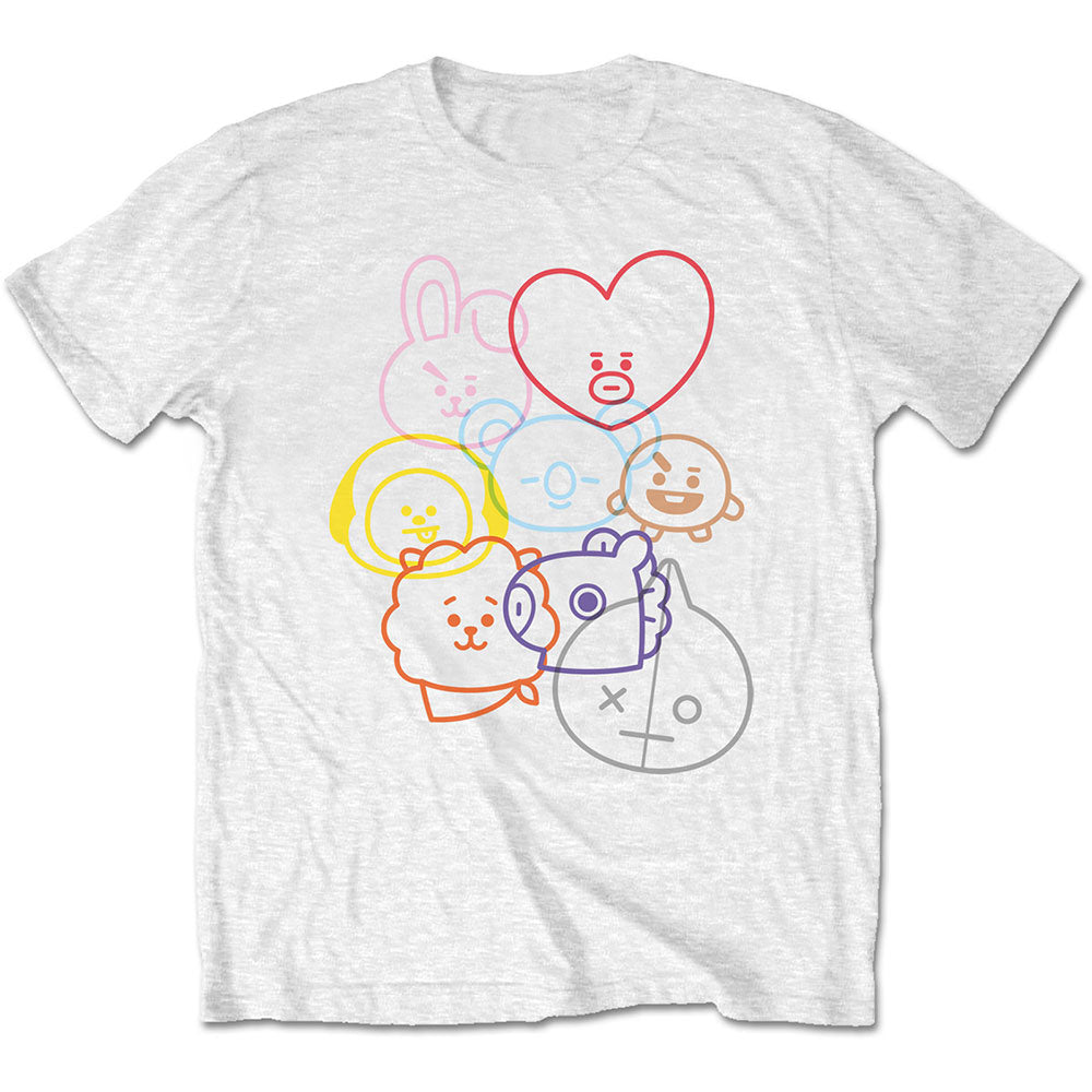 BTS ビーティーエス BT21 Faces Tシャツ メンズ 公式 オフィシャル