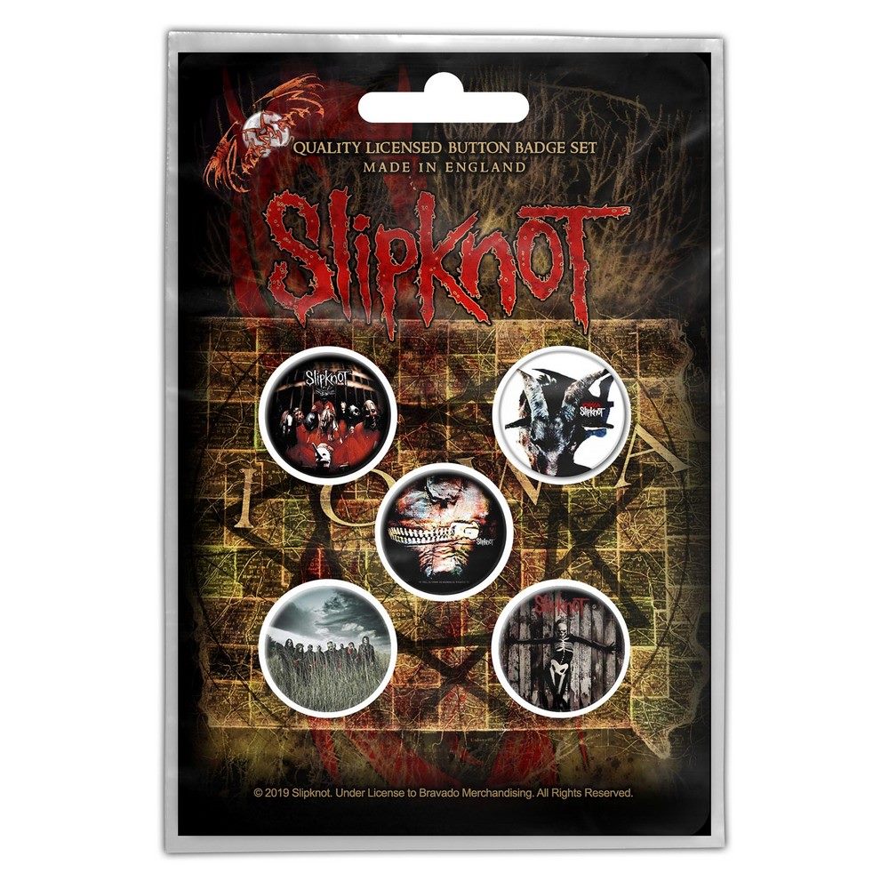 SLIPKNOT スリップノット (デビュー 25周年 ) - Albums / バッジ 【公式 / オフィシャル】