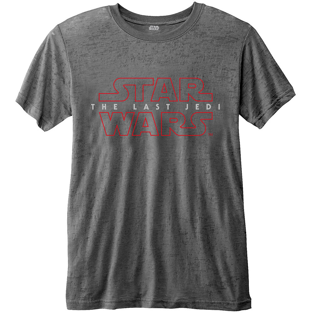 STAR WARS スターウォーズ (「エピソード1」 25周年 ) - The Last Jedi Logo (Burn Out) / Black Label（ブランド） / Tシャツ / メンズ 【公式 / オフィシャル】