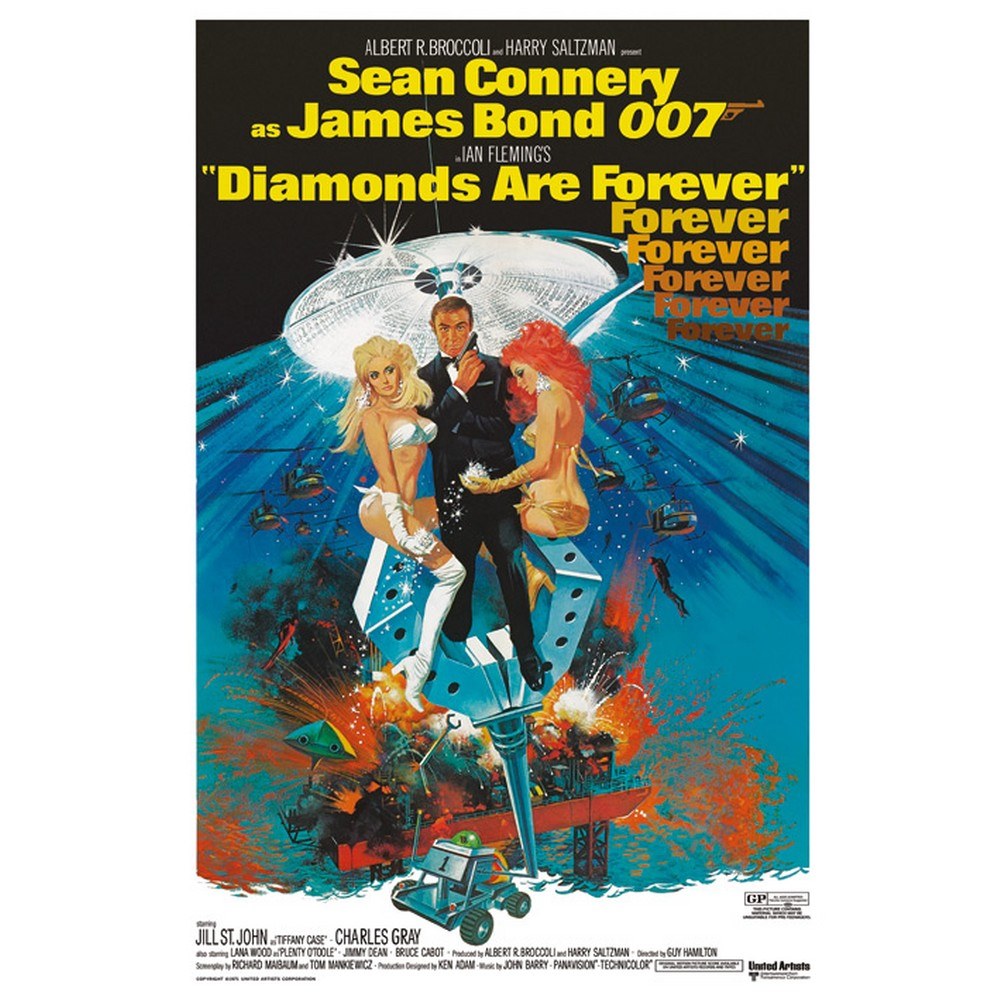 JAMES BOND ジェームズボンド - Diamonds are Forever / ポストカード・レター 【公式 / オフィシャル】