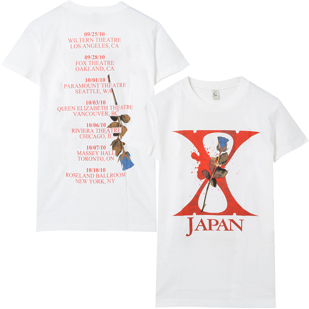 
                  
                    X JAPAN エックスジャパン - ROSE TOUR2010 / バックプリントあり / 超レア / Tシャツ / レディース 【公式 / オフィシャル】
                  
                