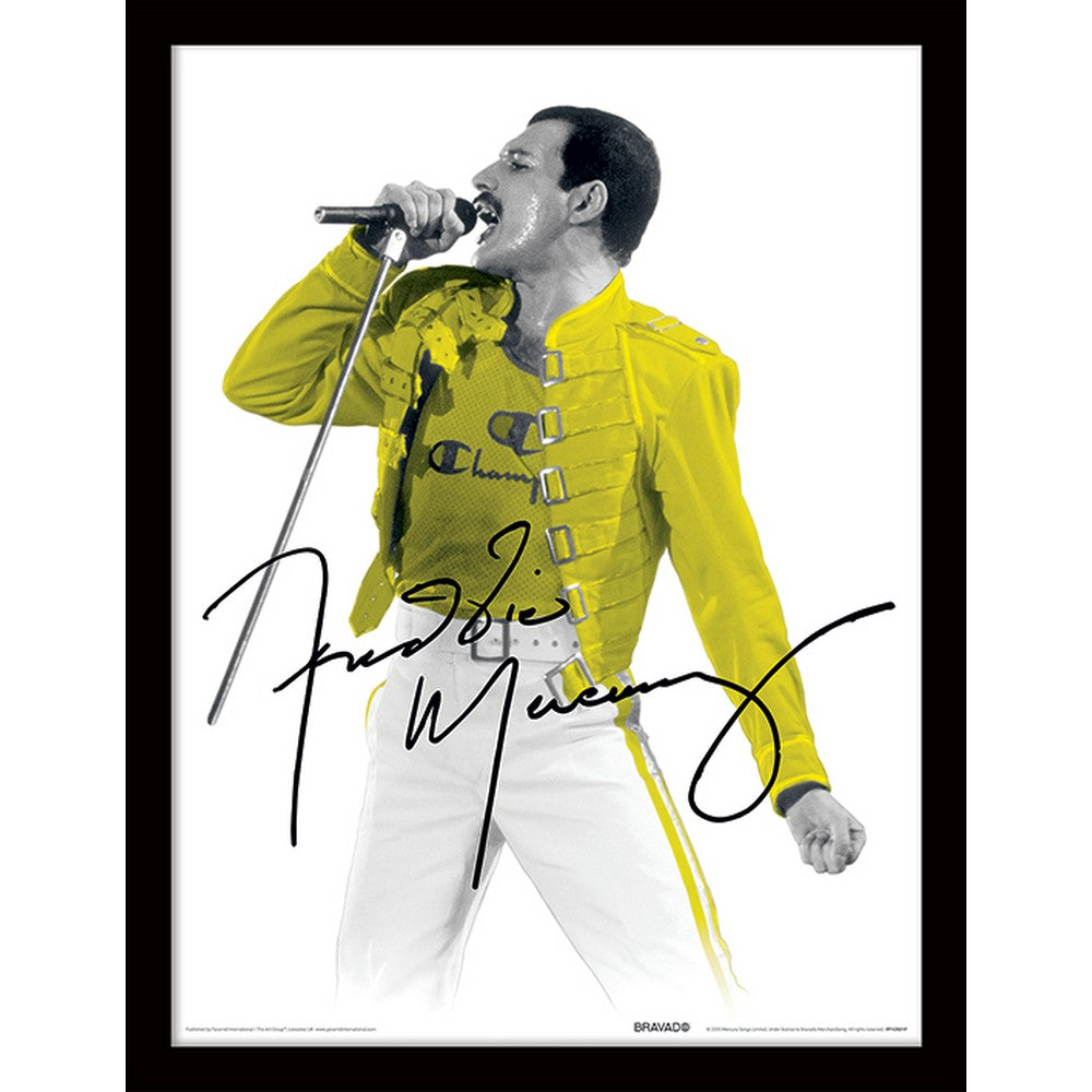 QUEEN クイーン - Freddie Mercury / Yellow Jacket / インテリア額 【公式 / オフィシャル】