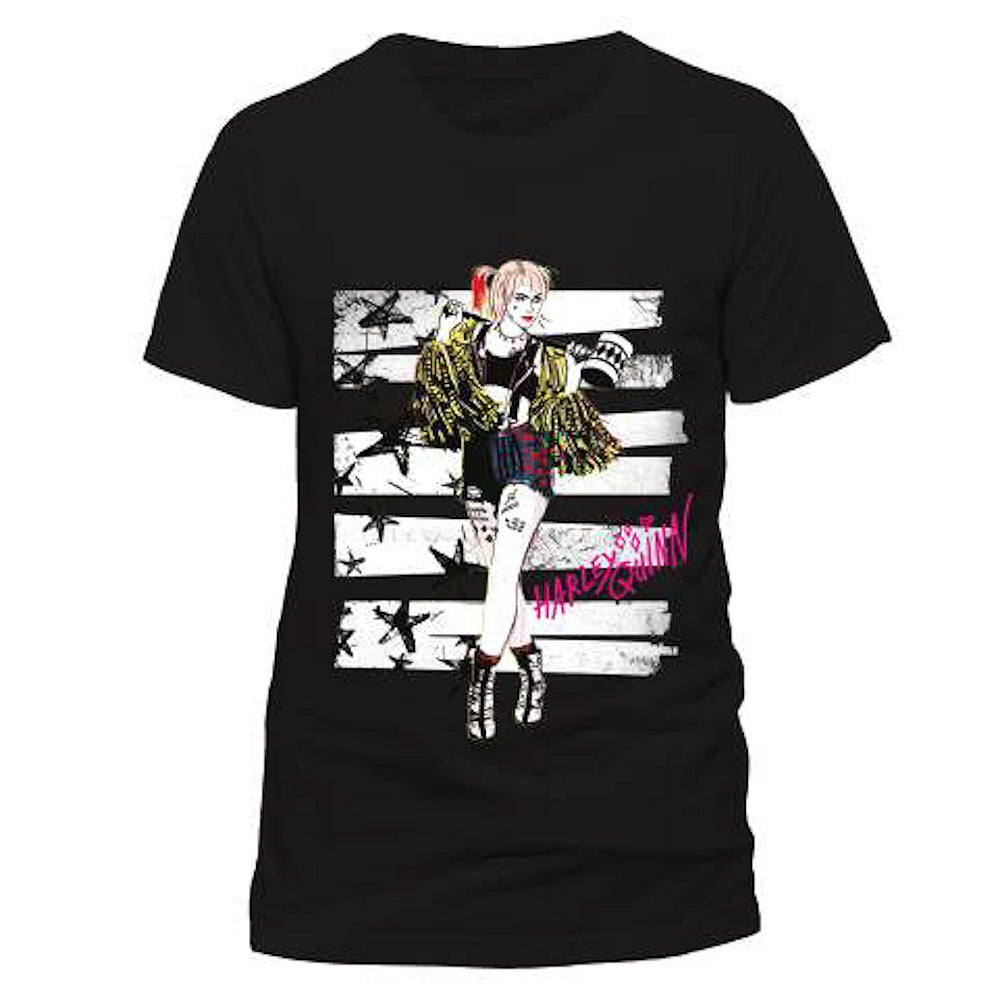 DC COMICS DCコミックス (ジョーカー 新作公開 ) - STRIPES AND STARS / Birds Of Prey / Harley Quinn / Tシャツ / メンズ 【公式 / オフィシャル】