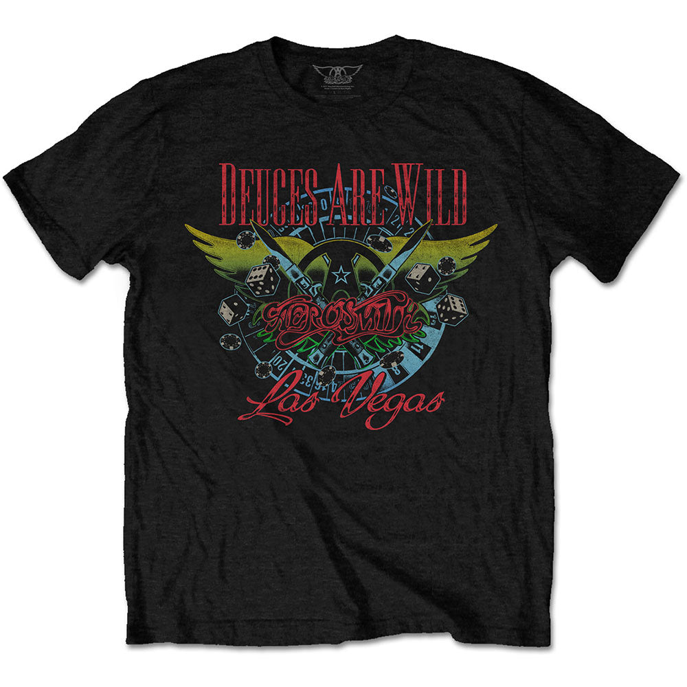 AEROSMITH エアロスミス Deuces Are Wild, Vegas Tシャツ メンズ 公式 オフィシャル
