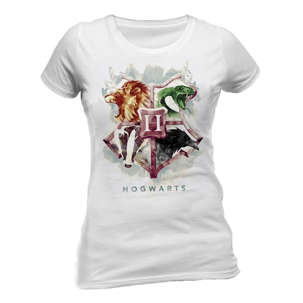 HARRY POTTER ハリーポッター - WATER COLOUR CREST / Tシャツ / レディース 【公式 / オフィシャル】