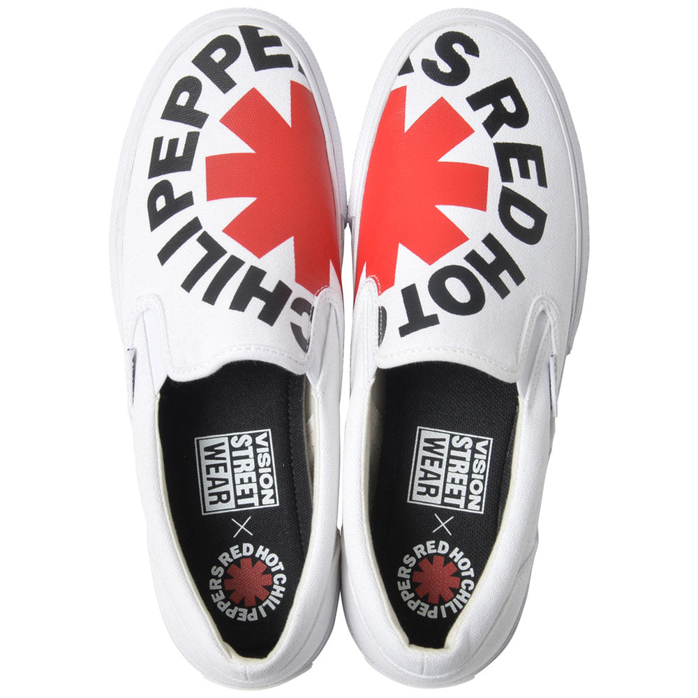 
                  
                    RED HOT CHILI PEPPERS レッドホットチリペッパーズ - CANVAS SLIP-ON RHCP White / VISION STREET WEAR（ブランド） / スニーカー / メンズ 【公式 / オフィシャル】
                  
                