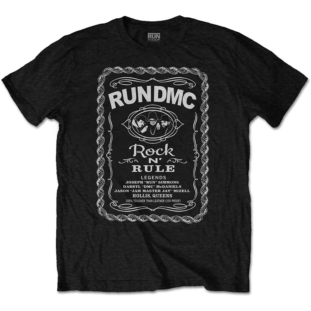 RUN DMC ランディーエムシー - Rock N' Rule Whiskey Label / Tシャツ / メンズ 【公式 / オフィシャル】