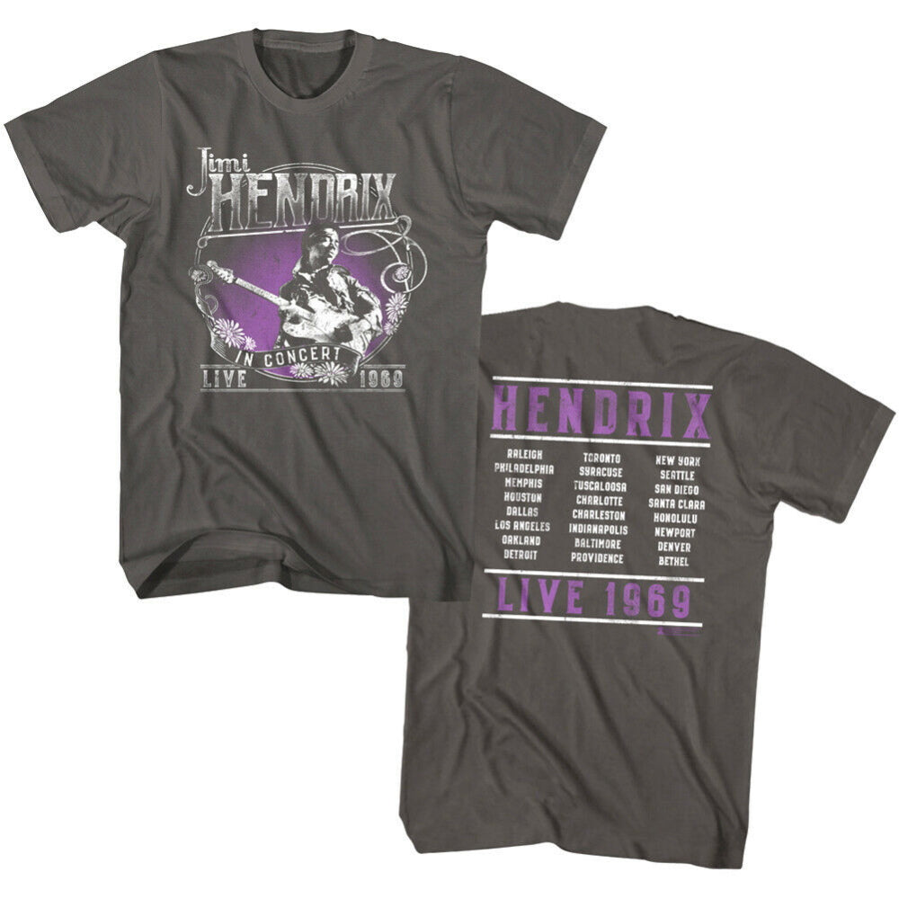 JIMI HENDRIX ジミヘンドリックス - LIVE 1969 / バックプリントあり / Tシャツ / メンズ 【公式 / オフィシャル】