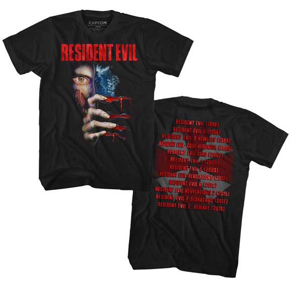 RESIDENT EVIL バイオハザード - RELEASE 2 / バックプリントあり / Tシャツ / メンズ 【公式 / オフィシャル】