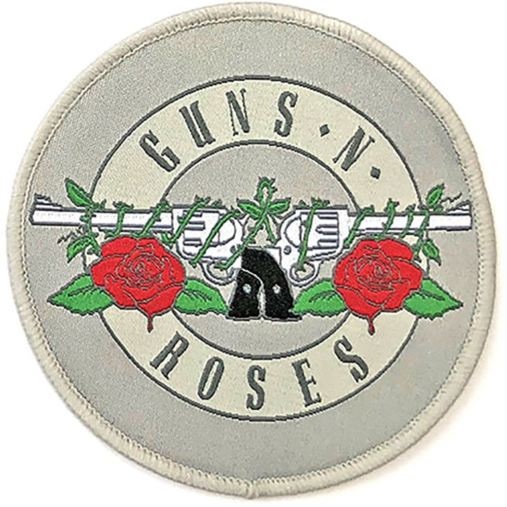 GUNS N ROSES ガンズアンドローゼズ - Silver Circle Logo / ワッペン 【公式 / オフィシャル】