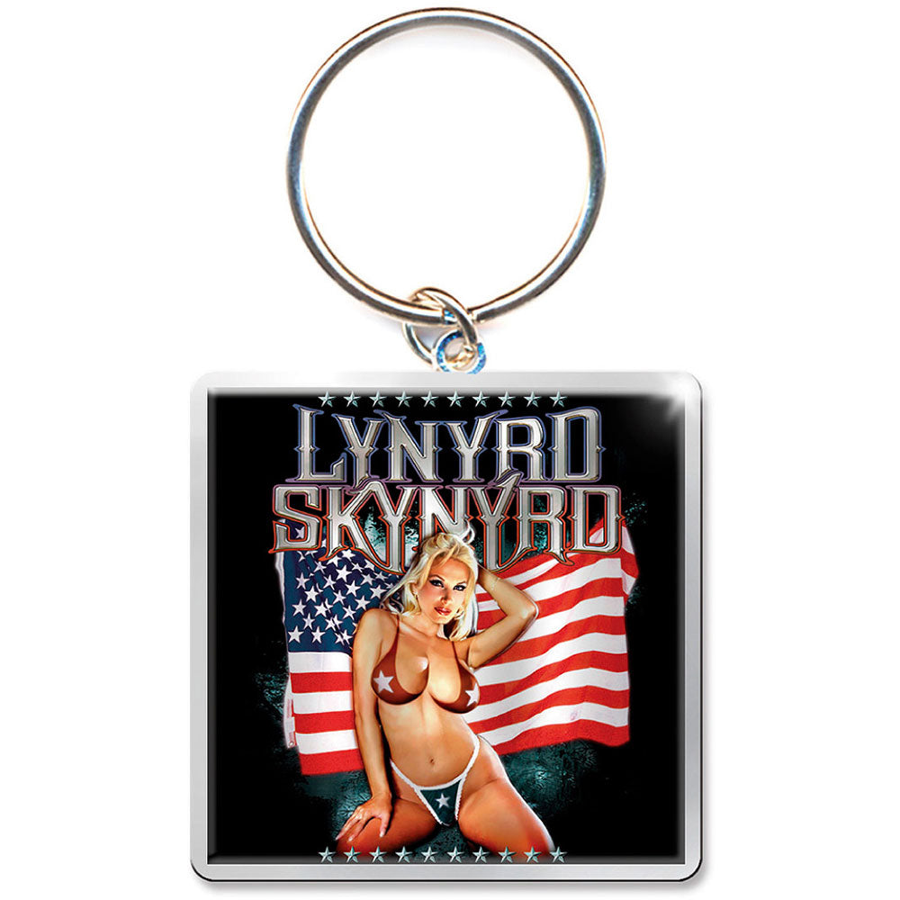 LYNYRD SKYNYRD レーナードスキナード (結成 60周年 ) - American Flag (Photo-print) / キーホルダー 【公式 / オフィシャル】