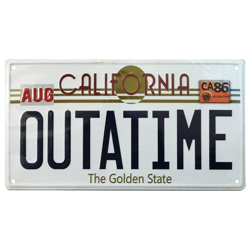 BACK TO THE FUTURE バックトゥザフューチャー (「BTTF2」 35周年 ) - Replica Number Plate / インテリア置物 【公式 / オフィシャル】