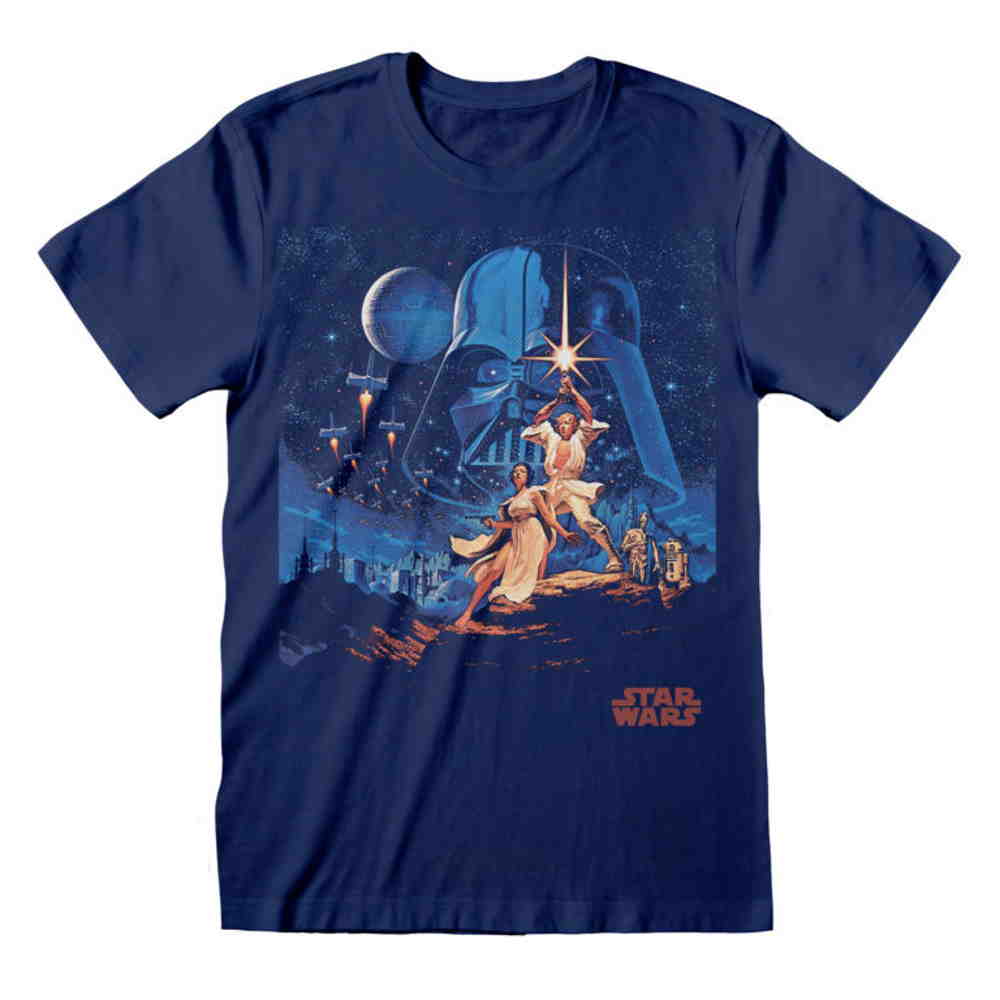 STAR WARS スターウォーズ (「エピソード1」 25周年 ) - New Hope Vintage Poster / Tシャツ / メンズ 【公式 / オフィシャル】