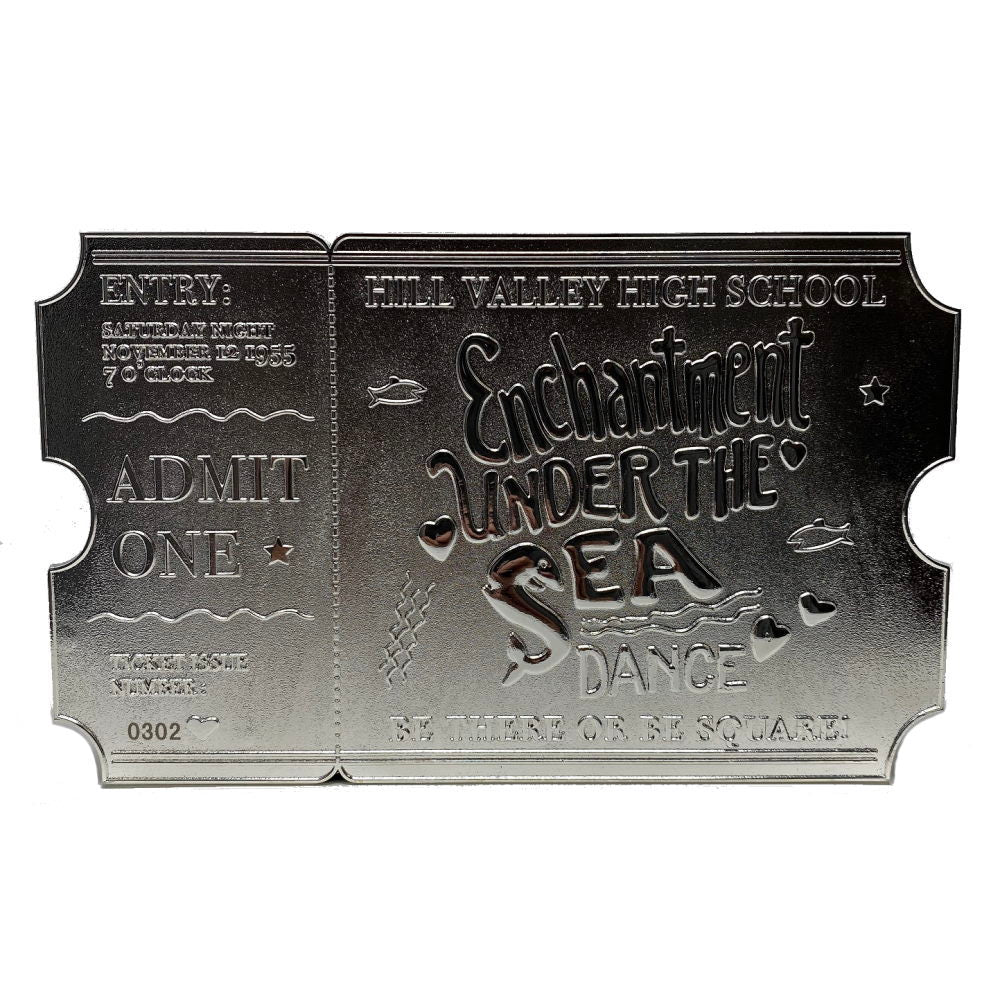 BACK TO THE FUTURE バックトゥザフューチャー (「BTTF2」 35周年 ) Silver Plated Ticket 