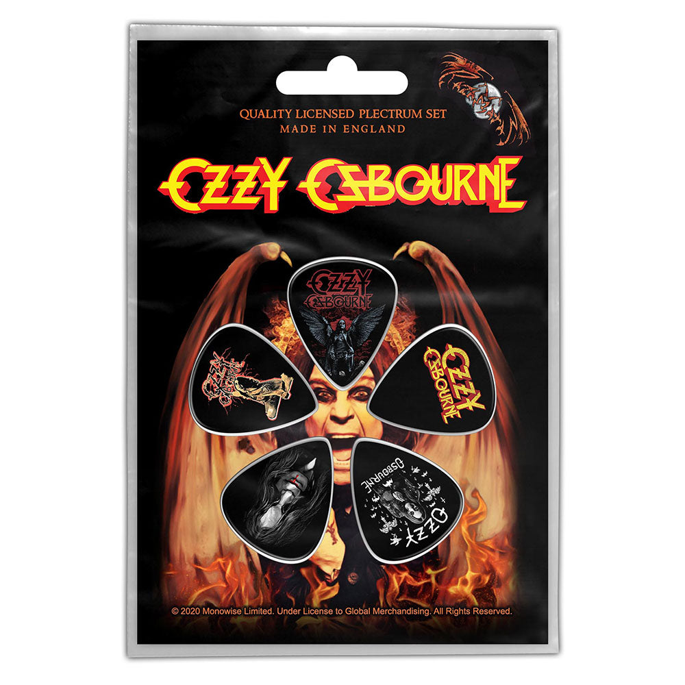 OZZY OSBOURNE オジーオズボーン (ソロ 45周年 ) - Classic Logo / Plectrum Pack / ギターピック 【公式 / オフィシャル】