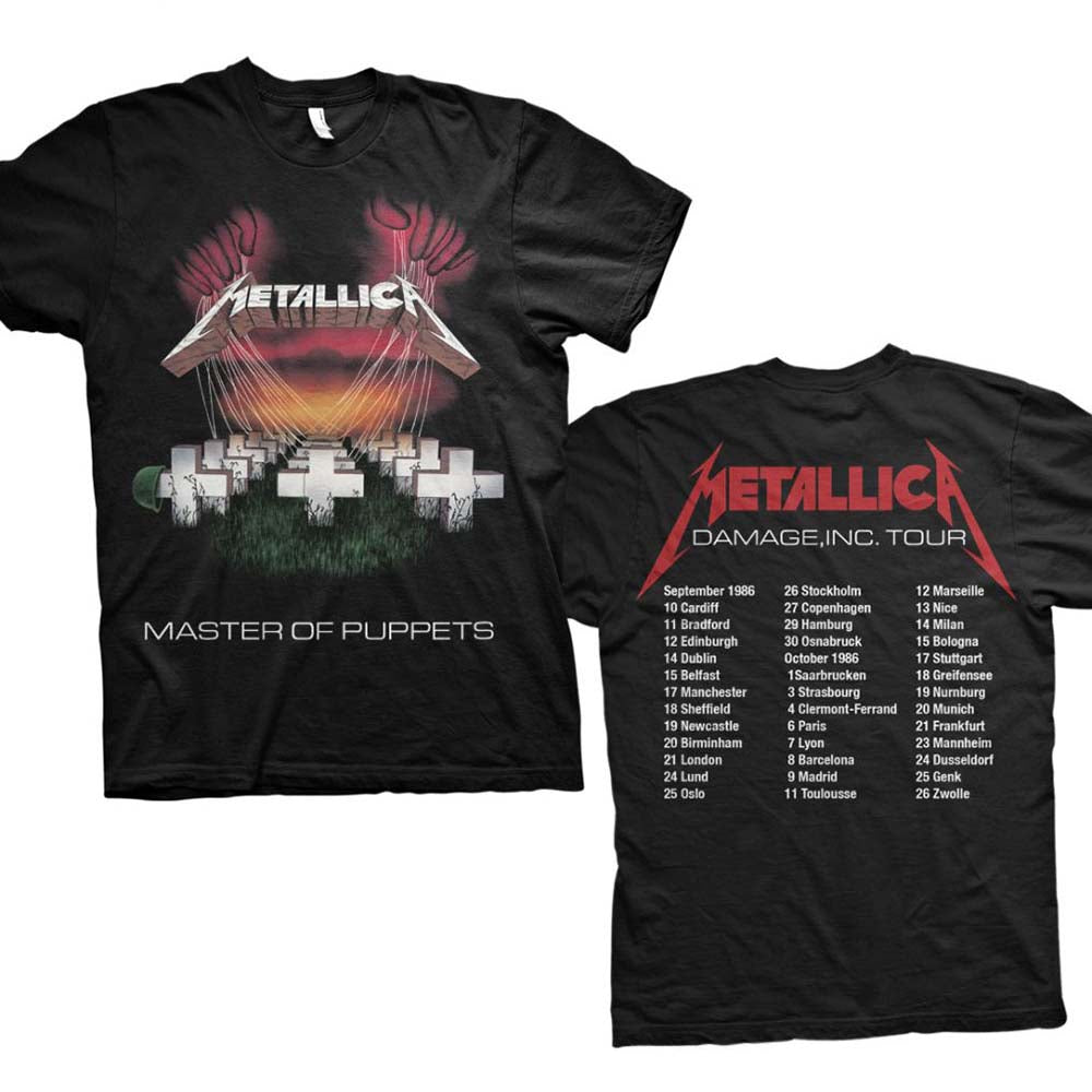 METALLICA メタリカ - Master of Puppets European Tour '86. / バックプリントあり / Tシャツ / メンズ 【公式 / オフィシャル】