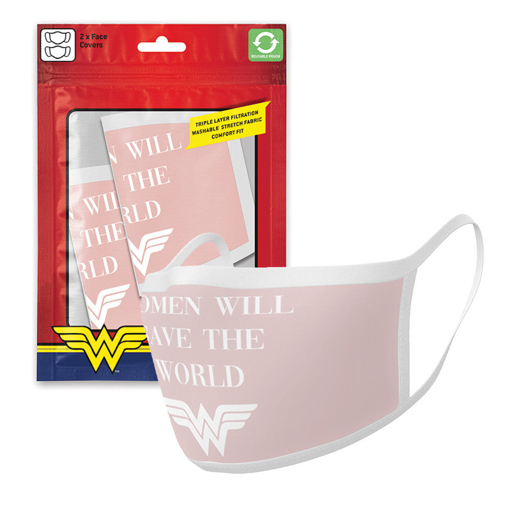 WONDER WOMAN ワンダーウーマン - Save The World 2枚セット / ファッション・マスク 【公式 / オフィシャル】