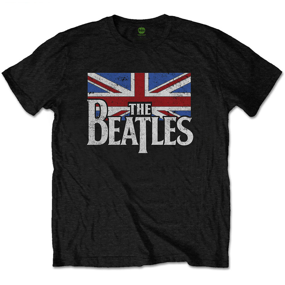 THE BEATLES ビートルズ (ABBEY ROAD 55周年 ) - Dop T Logo & Vintage Flag / Tシャツ / キッズ 【公式 / オフィシャル】