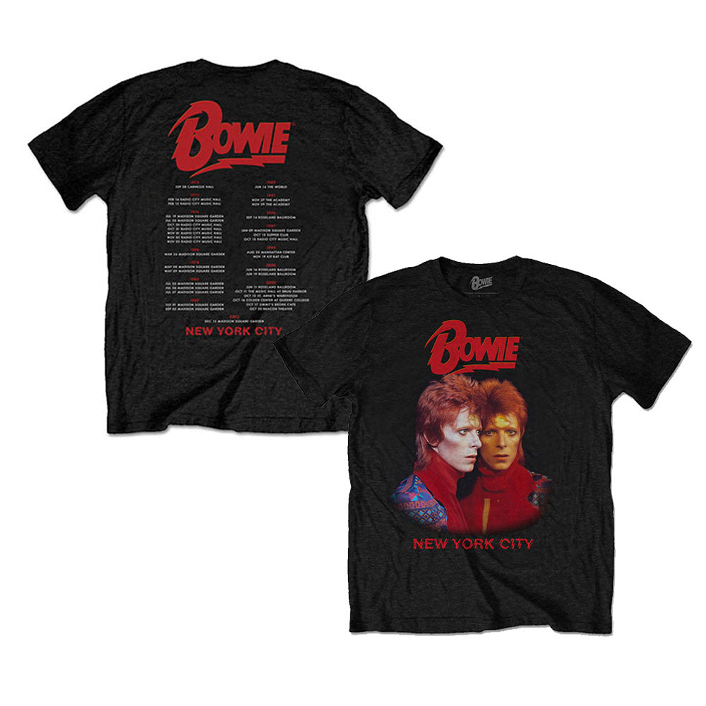 DAVID BOWIE デヴィッドボウイ New York City バックプリントあり Tシャツ メンズ公式 オフィシャル