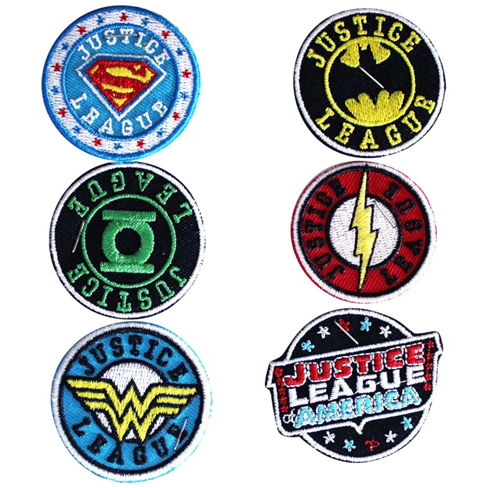 JUSTICE LEAGUE ジャスティスリーグ - Assorted Logos / ミニ 6枚セット / ワッペン 【公式 / オフィシャル】