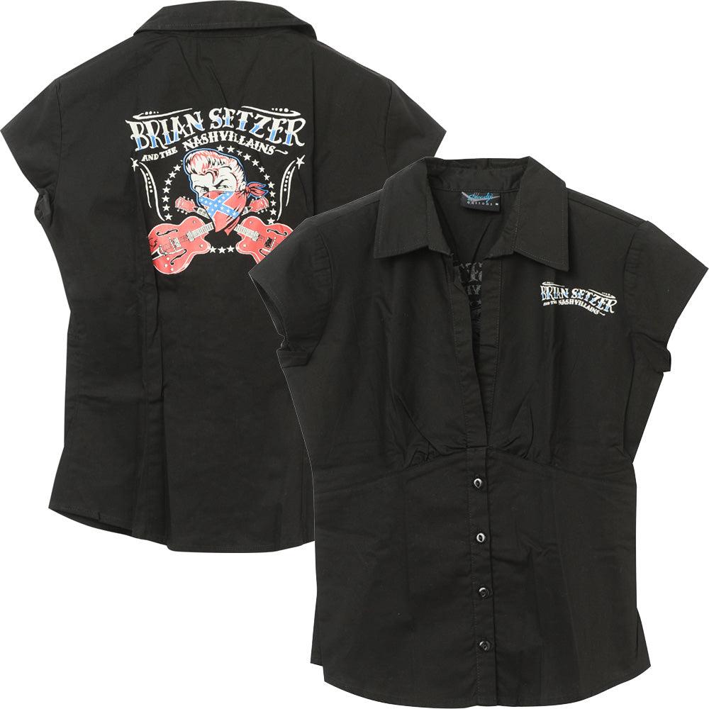 
                  
                    ツアー会場限定商品 BRIAN SETZER ブライアンセッツァー - Girls Western Shirt （超レア） / 襟付きシャツ / レディース 【公式 / オフィシャル】
                  
                