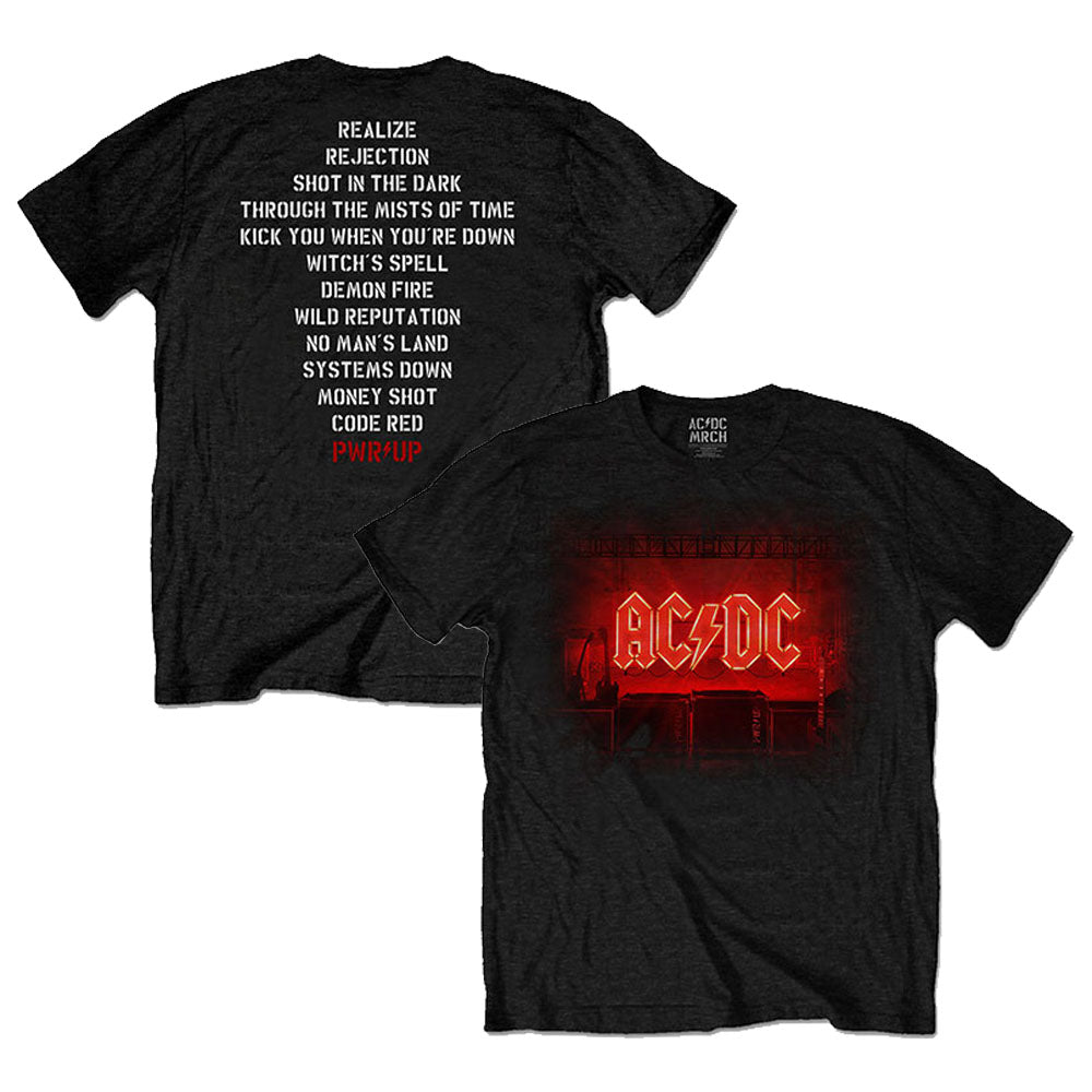 AC/DC エーシーディーシー Dark Stage Tracklist バックプリントあり Tシャツ メンズ 公式 オフィシャル