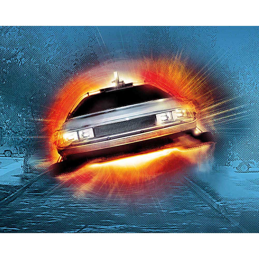 BACK TO THE FUTURE - (「BTTF2」 35周年 ) - Delorean /キャンバス・プリント木枠（40×50×3.8cm）