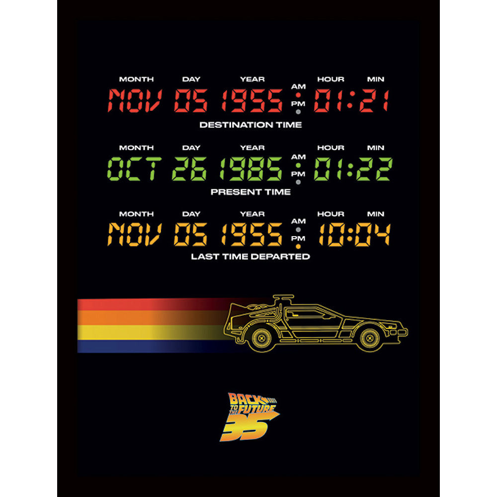 BACK TO THE FUTURE バックトゥザフューチャー (「BTTF2」 35周年 ) - Time Circuits / インテリア額 【公式 / オフィシャル】