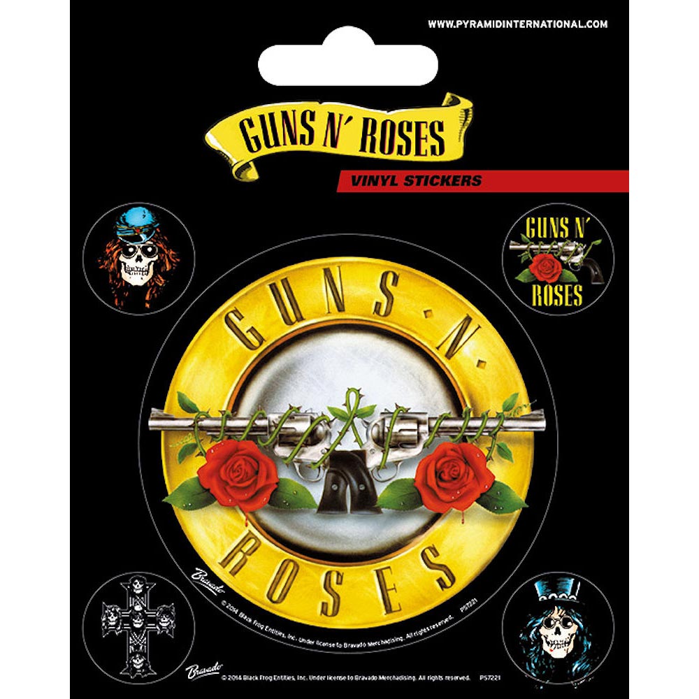 GUNS N ROSES ガンズアンドローゼズ (5月 来日 記念 ) - Bullet Logo Vinyl Sticker / ステッカー 【公式 / オフィシャル】