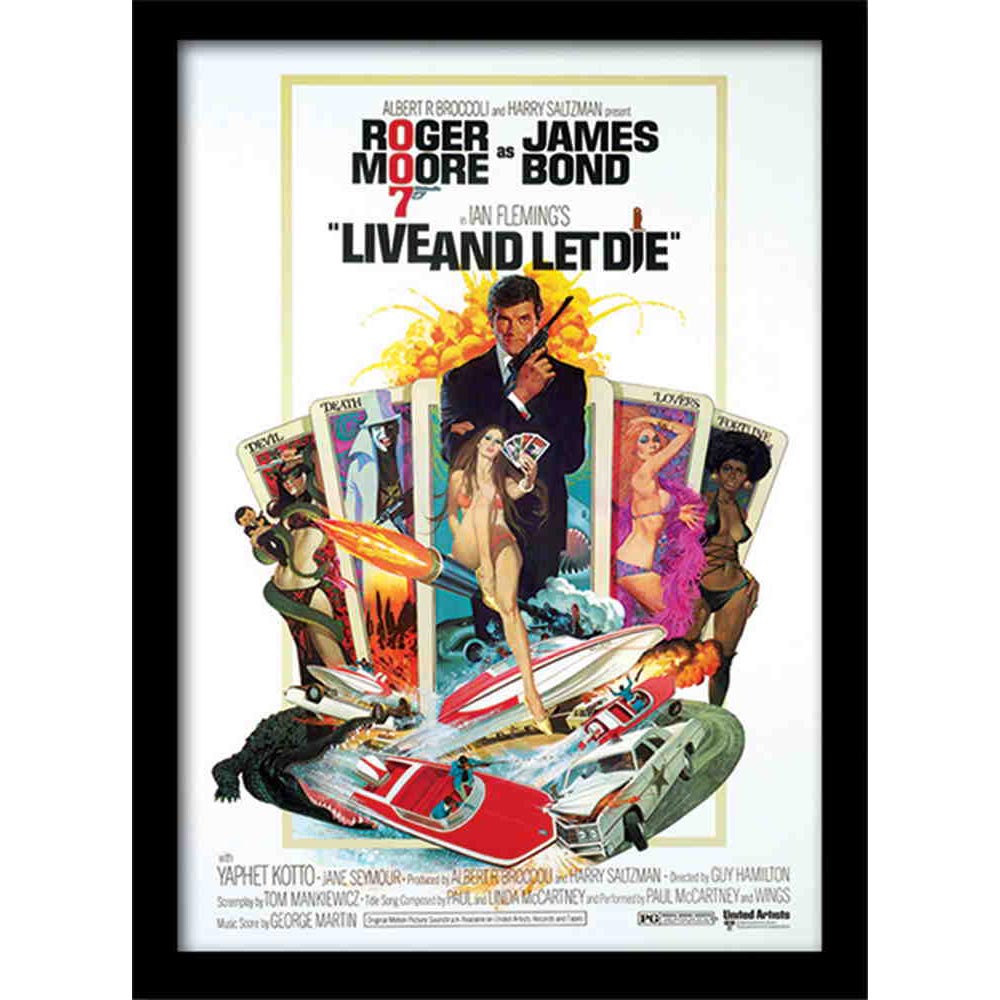 JAMES BOND ジェームズボンド - Live & Let Die / One sheet / インテリア額 【公式 / オフィシャル】